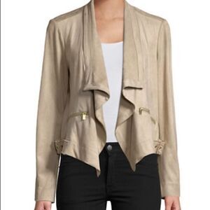 Jones New York Drape Front Jacket-KHAKI-Small